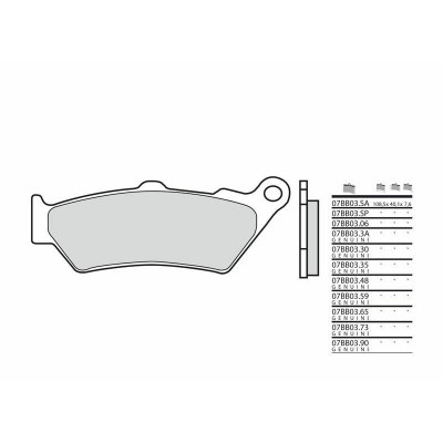 Pastillas de freno orgánicas Brembo 07BB0306 07BB0306