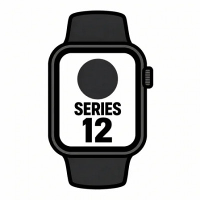 Apple Watch Series 12/ GPS/ 46mm/ Negro/ Correa Deportiva Negra (S/M)
