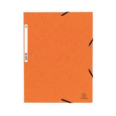 EXACOMPTA Carpeta con gomas y 3 solapas Nature Future 355g naranja
