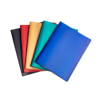 EXACOMPTA Carpeta 20 fundas PP recicladas A4 semi flexible colores surtidos