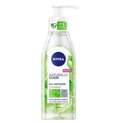 Nivea Naturally Good Aloe Vera Gel Limpiador Facial 140ml