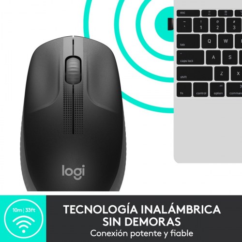 Ratón Inalámbrico Logitech M190/ Hasta 1000 DPI/