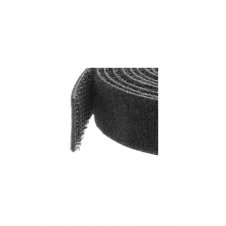 StarTech.com Gestionador de Cableado con Gancho y Bucle - Tiras de Gestión de Cables Autoadherentes - Bobina de 15.2m Negro