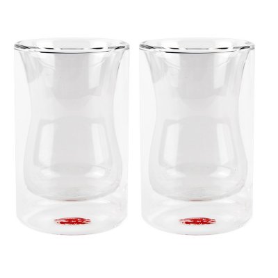 Vaso de doble pared palermo, resistentes a golpes y temperaturas 200 ml, 2 uds