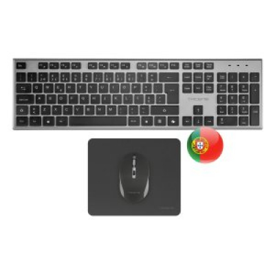 TECLADO MOUSE Y ALFOMBRILLA WIRELESS TACENS ZENITHWPT LOW PROFILE TECLA COPILOT 3200DPI NEGRO PORTUG
