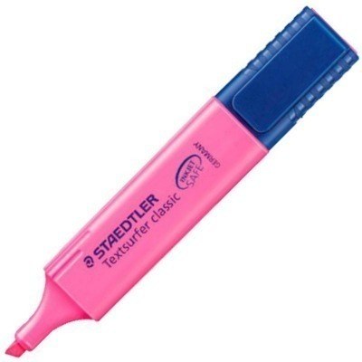 Staedtler Textsurfer Classic 364 Rotulador Marcador Fluorescente - Punta Biselada - Trazo entre 1mm-5mm - Tinta con Base de Agua - Color Rosa