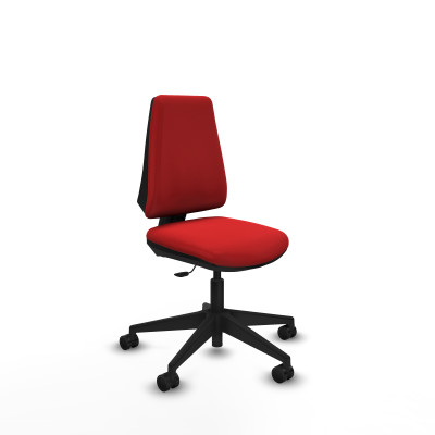 Elche CP similpiel rojo base piramidal ruedas nailon 65mm