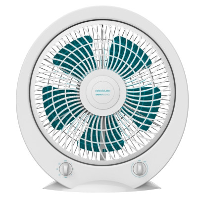 Cecotec EnergySilence 4500 Power Box Ventilador de Suelo con 5 Aspas - 45W - Diametro de 12 - 3 Velocidades - Temporizador - Rejilla Giratoria Multidireccional - Base Estable - Color Blanco