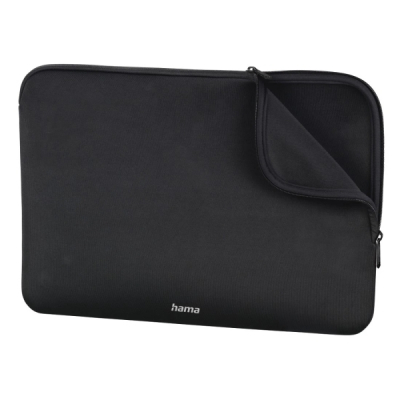 Hama Neopreno Funda para Portatiles hasta 15.6 - Cierre con Cremallera - Forro Interior Suave - 42x2x29cm - Color Negro