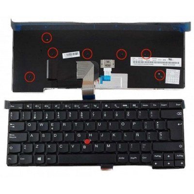 Teclado compatible para portátil LENOVO thinkpad t440 / t440p / t440s negro con marco