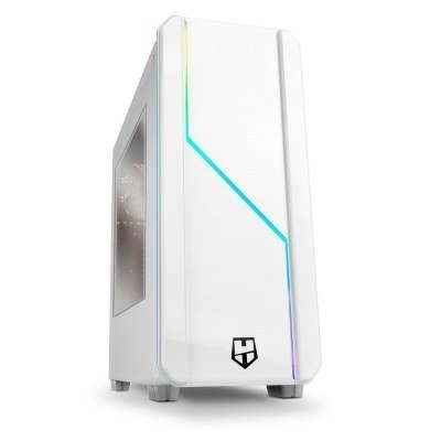 Caja ordenador gaming nox hummer mc pro atx con argb blanca sin fuente