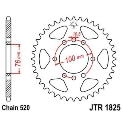 Corona JT 1825 de acero con 41 dientes JTR1825.41