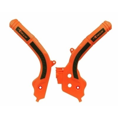 RACETECH Bi-material Frame Guard Orange/Black R-PRTKTMARNR1