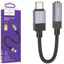Hoco UPA32C Adaptador USB-C a Jack 3.5mm Negro