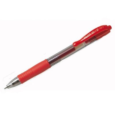 Bolígrafo de Tinta de Gel Retráctil Pilot G-2/ Rojo