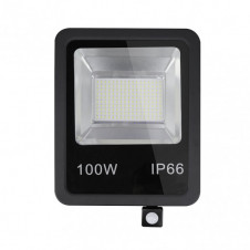 Proyector C/sensor Olivino 100w 6500k Negro 9000lm Led Sm Ip66 39,5x28,5x7 Cm
