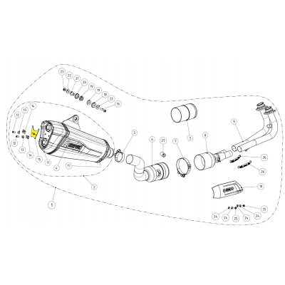 Soporte silenciador AKRAPOVIC P-X189