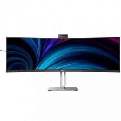 Monitor Profesional Curvo Philips 49B2U5900CH 48.8/ Dual QHD/ Webcam/ Multimedia/ Plata y Negro