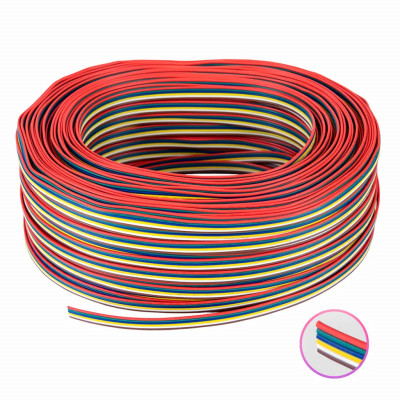 Cable Plano Tira LED RGBW 6Hilos (100m)