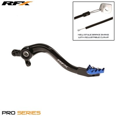 Pedal de freno trasero RFX Pro ST anodizado duro negro/azul FXRB7040199BU