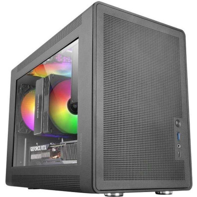 Caja Microatx Mars Gaming Mcxps Cristal Templado Mesh Gpu 280-360mm 1x3.5 2x2.5 Negro Compatible Atx/sfx