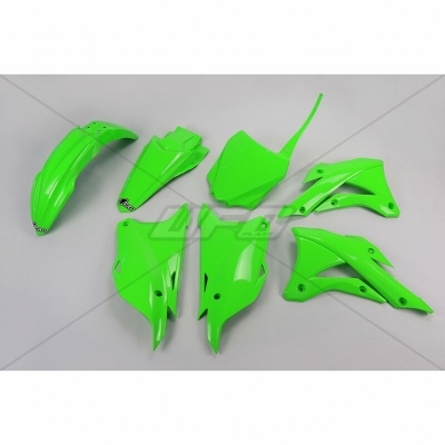 Kit plástica UFO verde fluor Kawasaki KX85 KAKIT222@AFLU