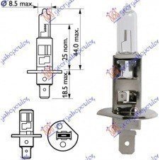 BOMBILLA 12V H1 TU50310/1U 55W