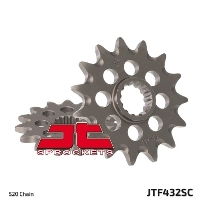 Piñón JT SPROCKETS acero autolimpiable 432 - Paso 520 JTF432.14SC