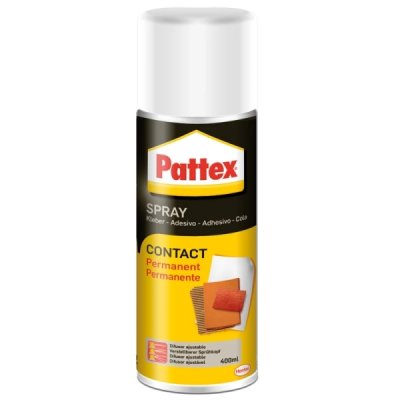 Pattex Contact Spray Cola de Contacto en Spray 400 ml - Pega con Maxima Resistencia - Para una Amplia Variedad de Materiales - Ideal para Madera, Papel, Carton y Metales
