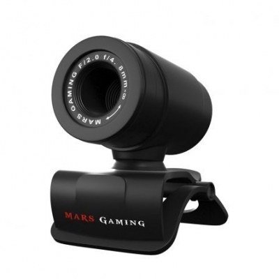 WEBCAM MARS GAMING MW1 - SENSOR HQ 640P - BALANCE BLANCOS/EXPOSICION AUTOMATICAS - DISEÑO CLIP CON CUELLO FLEX. - MIC. INTEGRADO - USB