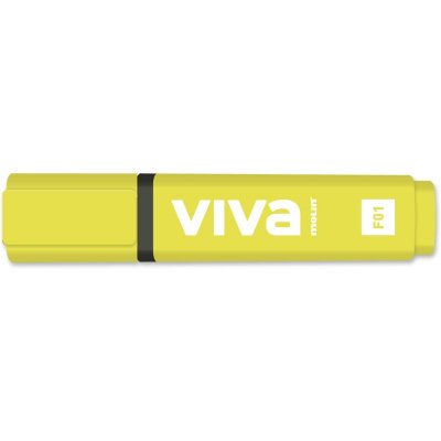 Molin Viva Marcador Fluorescente - Trazo entre 1 y 5mm - Tinta con Base de Agua - Color Amarillo