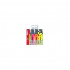 STABILO BOSS ORIGINAL ESTUCHE DE MARCADORES FLUORESCENTES 4 COLORES PUNTA BISELADA 70/4