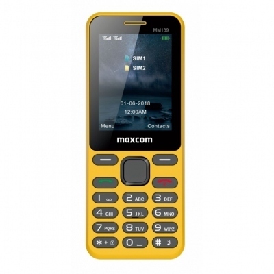 Telefono movil maxcom classic mm139 amarillo - 2.4pulgadas - 0.3 mpx - 2g