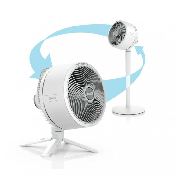 Ventilador nebulizador portátil de pie Shark FA220EU, autonomía 24 horas batería, híbrido, 12 combinaciones, 5 velocidades, oscilante 180º, inclinación 55º, mando a distancia, blanco - imagen 5