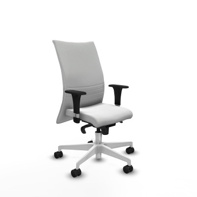 Albacete confidente XL sincro bali blanco brazos 1D cromados base blanca ruedas 65 mm nailon