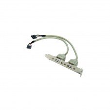 TARJETA CABEZAL BRACKET GEMBIRD USB 2.0 PANEL POSTERIOR 2X USB 0.25METROS CCUSBRECEPTACLE