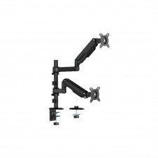 AISENS Soporte de Mesa Eco Contrapeso Giratorio e Inclinable Para Monitor/TV 9kg (3 Pivotes, 2 Brazos) de 17-32