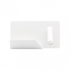 Aplique 3w 4000k Miguel Angel Dcho Blanco C/usb Y Estante 150lm 16x28x12 Cm Orientable