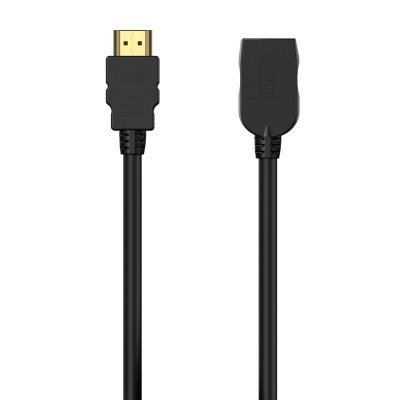 AISENS - CABLE HDMI V2.0 PROLONGADOR PREMIUM ALTA VELOCIDAD / HEC 4K@60HZ 18GBPS, A/M-A/H, NEGRO, 1M