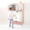 Armario infantil Montessori (puertas y cajones) madera/rosa · Eden+ NW130-M6059