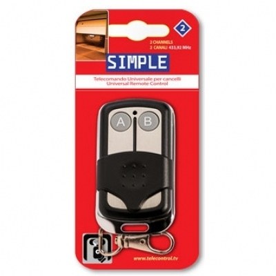 Mando Garaje Cochera FIJO 433,92Mhz 2 Canales SIMPLE2