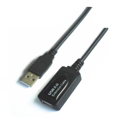 Aisens Cable Extensión USB 2.0 prolongador con amplificador, tipo A Macho a tipo A Hembra, 5 M