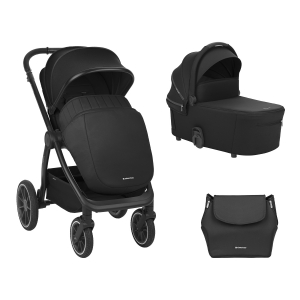 Carrito de bebé Kikkaboo 2 en 1 con capazo Naya Negro