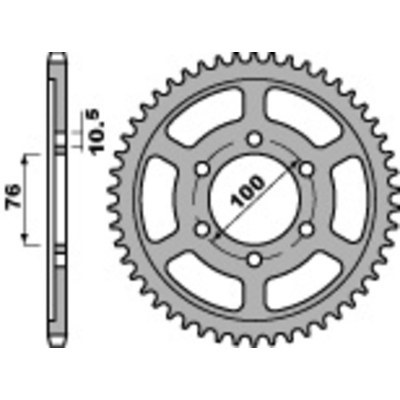 PBR Steel Standard Rear Sprocket 825 - 530 825.46.C45