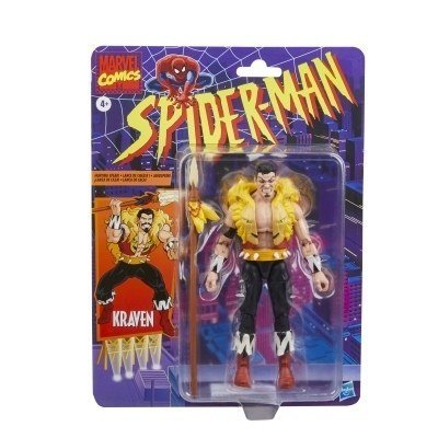 Figura hasbro marvel legends retro spider - man kraven
