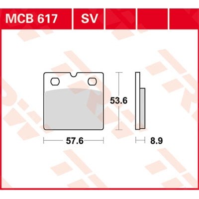 Pastillas de freno metal sinterizado SV TRW MCB617