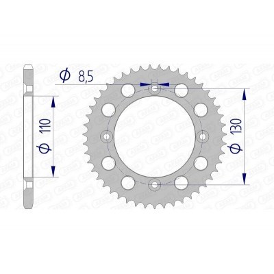 Corona AFAM aluminio ultraligera 11104 - Paso 420 11104N-56