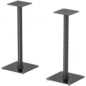 Pareja de soportes de suelo para altavoces Aisens SPK11U-433, hasta 25 kg, altura 765 mm, negro