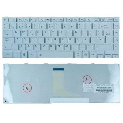 Teclado compatible para portátil TOSHIBA l40-a blanco