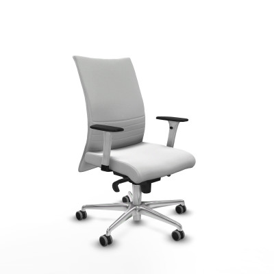 Albacete confidente sincro bali blanco brazos 1D blancos base aluminio ruedas 65mm engomadas